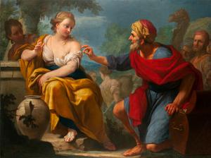 Antonio Molinari (Venice, 1655 – 1704), Rebecca and Eliezer at the Well SOLD